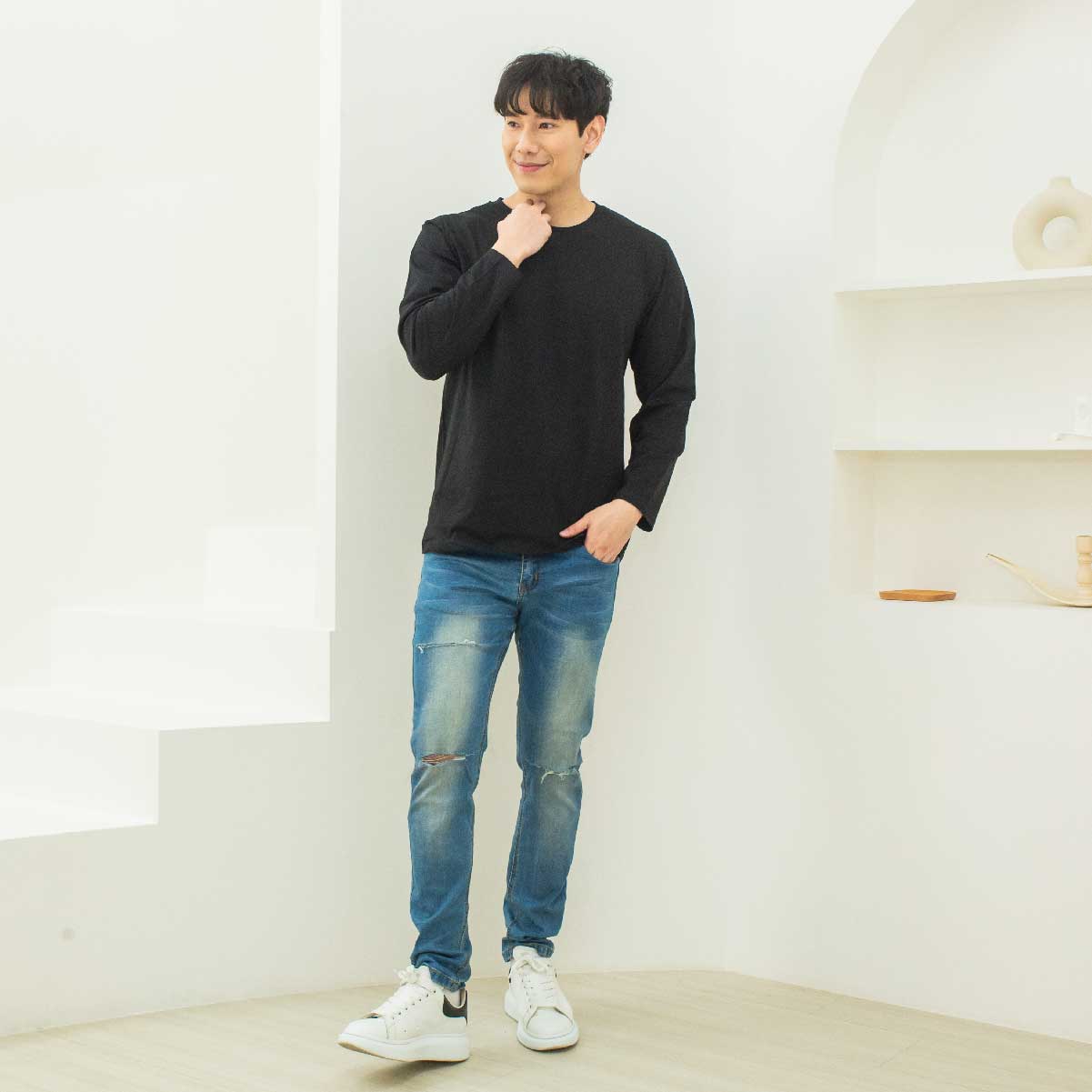KY-TL28|6.1oz精梳棉精品中性長袖T恤